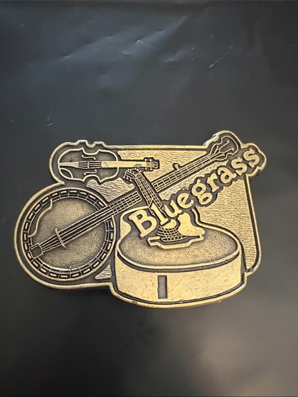 Vintage Bluegrass Metal Belt Buckle